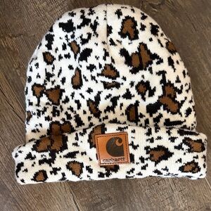 Carhartt Kids' Animal Print Beanie - Brown and White